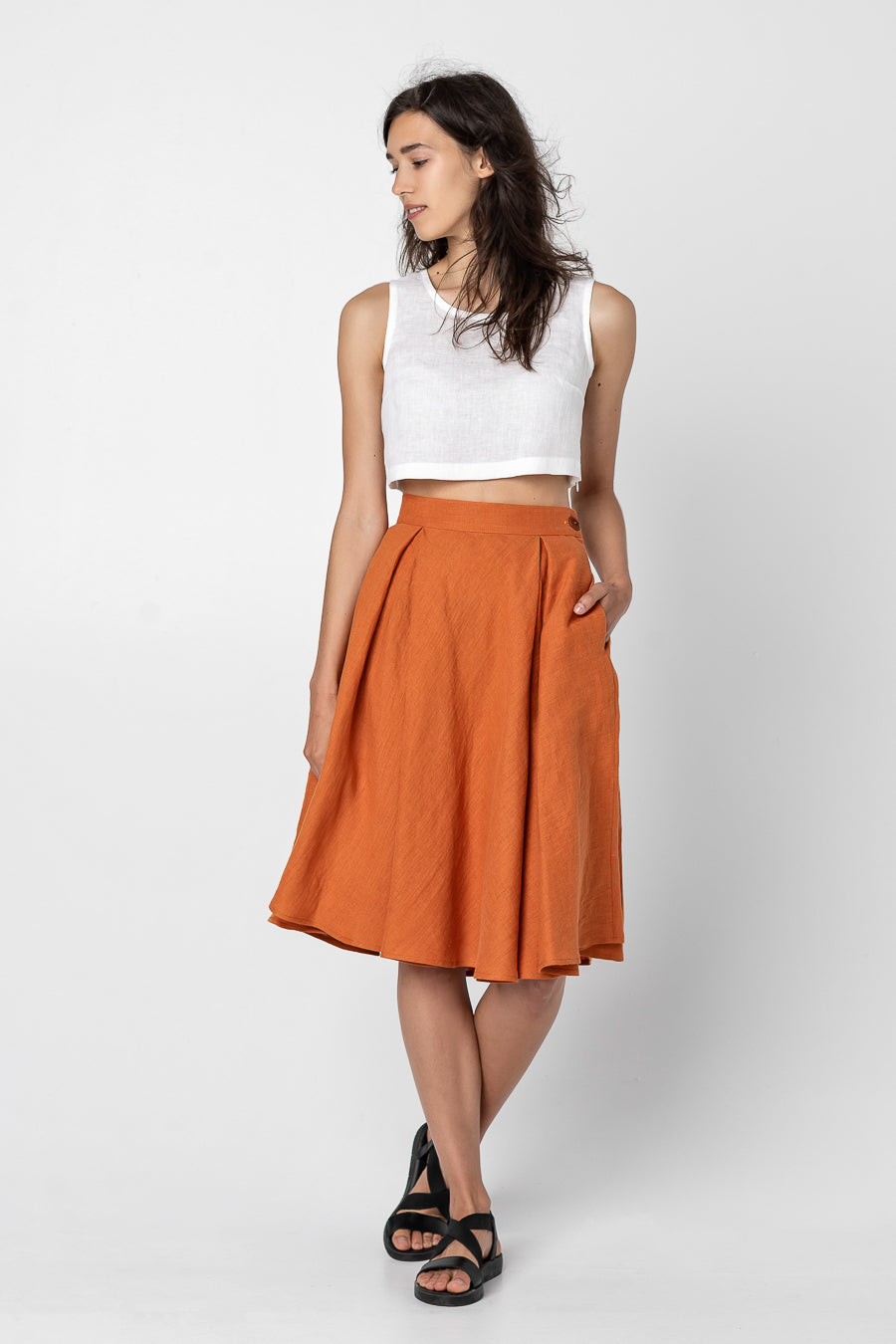 ARI | Long linen skirt - Mezzoroni