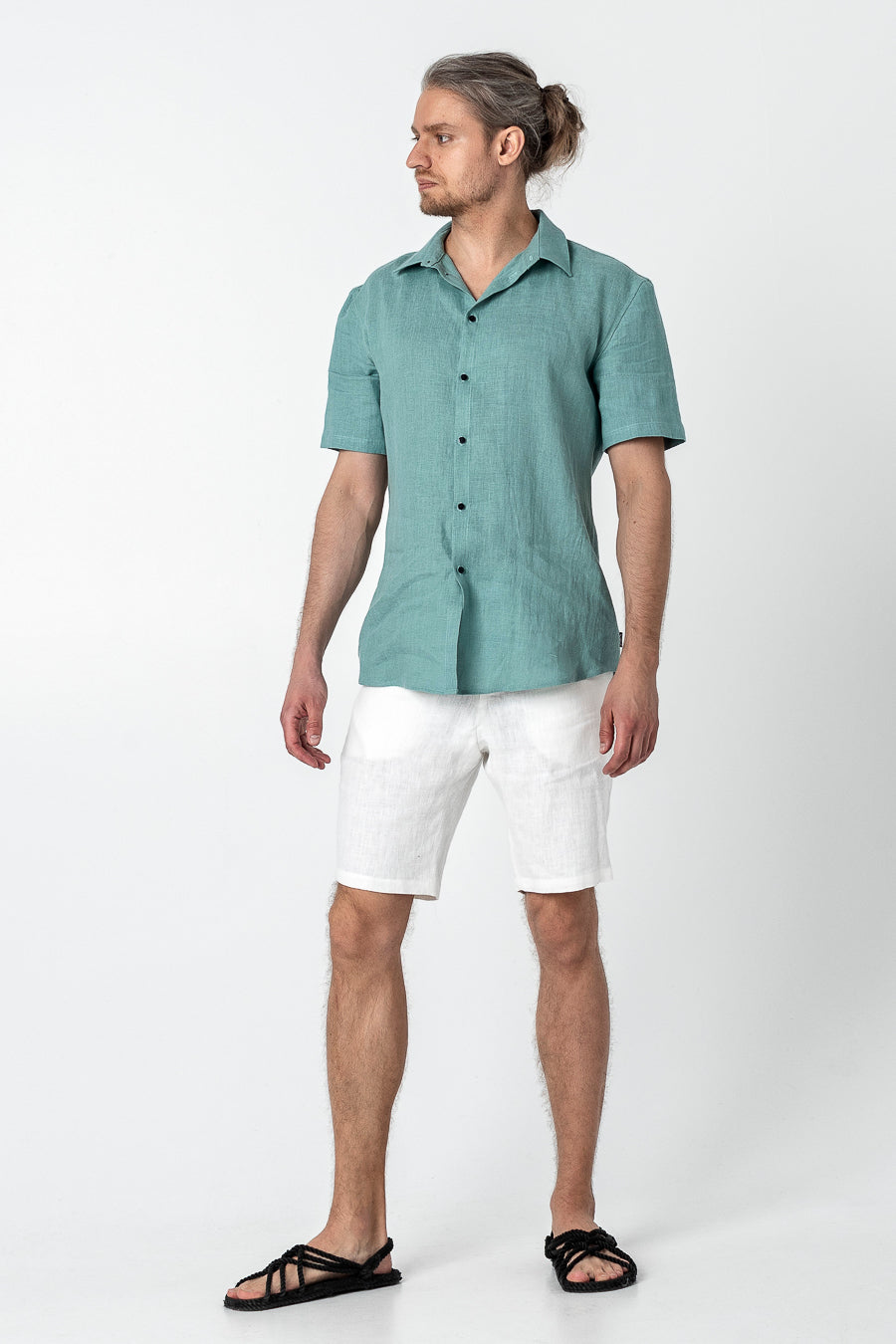 ENMEYO | Short sleeve linen dress shirt - Mezzoroni