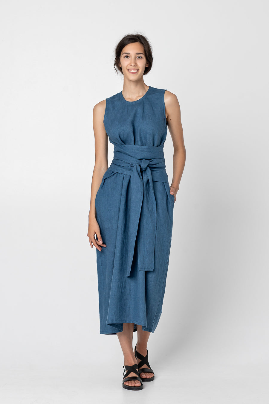 KIRA | Sleeveless linen dress - Mezzoroni
