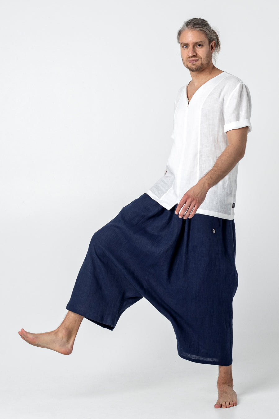 Mens Cotton Linen Harem Pants Yoga Baggy Boho Pants Men 2022 Brand New  Casual Joggers Harajku Streetwear Sports Trousers Male - AliExpress