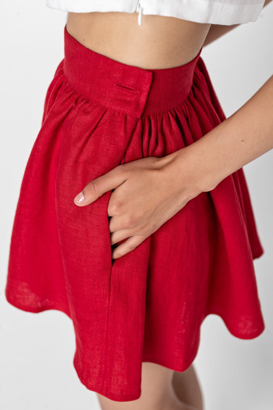 EVA | Short linen skirt - Mezzoroni