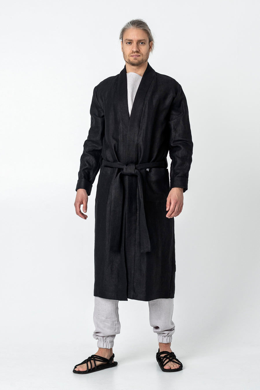 GIN | Linen kimono cardigan for men - Mezzoroni