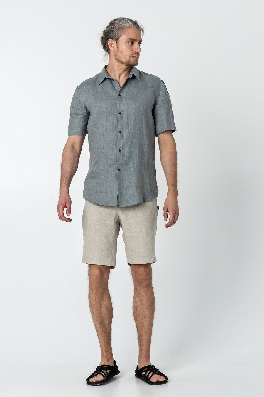 ENMEYO | Short sleeve linen dress shirt - Mezzoroni