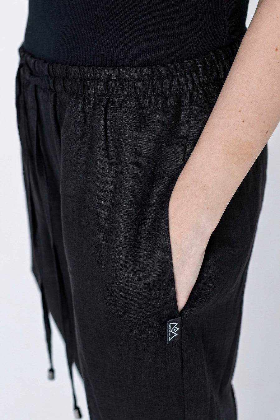 SORANA | high waisted linen pants with drawstrings