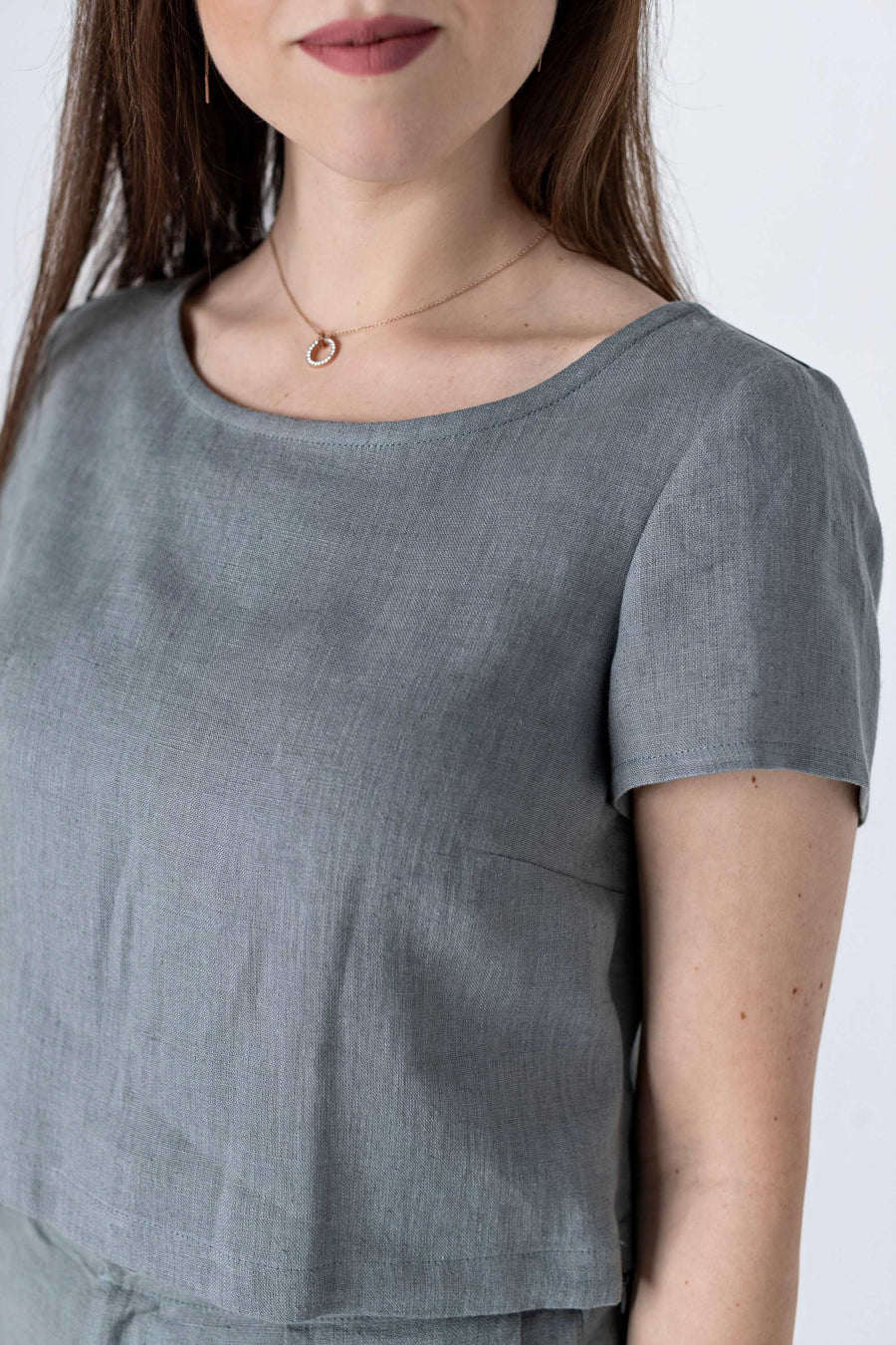 TAMI | Linen cropped top