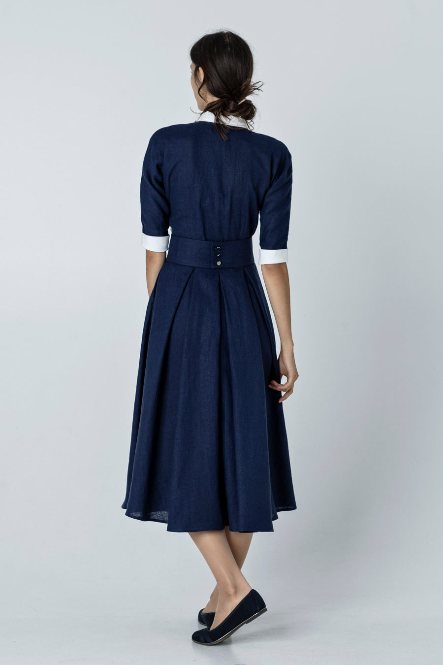 DIANA | 1950s swing dress, peter pan collar dress