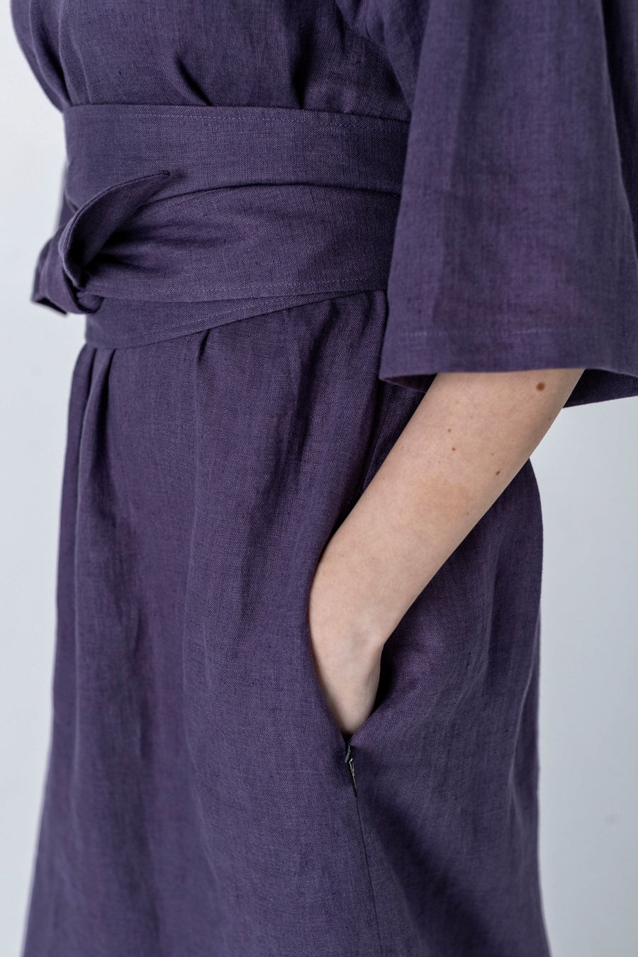 SONA | Linen Ruffle sleeve dress